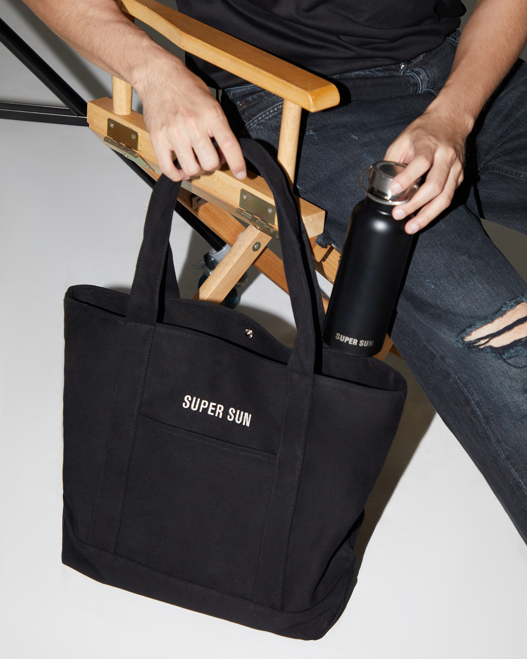 SUPER SUN CANVAS TOTE BAG