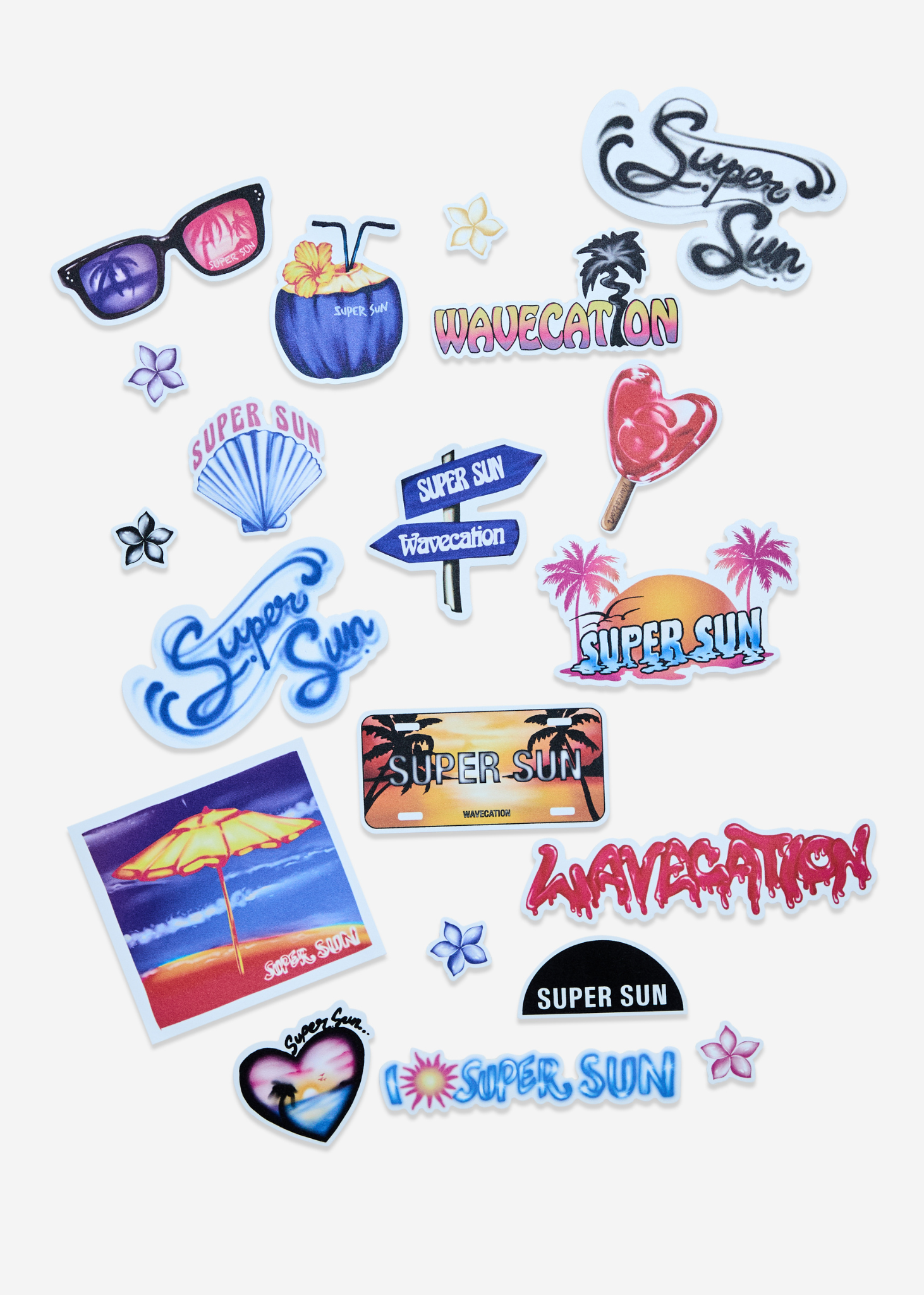 SUPER SUN WAVECATION STICKER SET