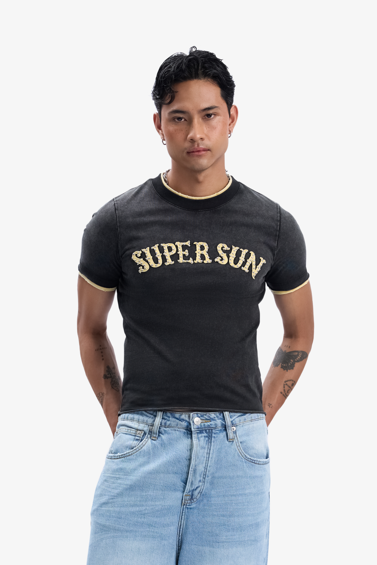 HOMEGROUND DOUBLE-LAYER BOXY FIT TEE