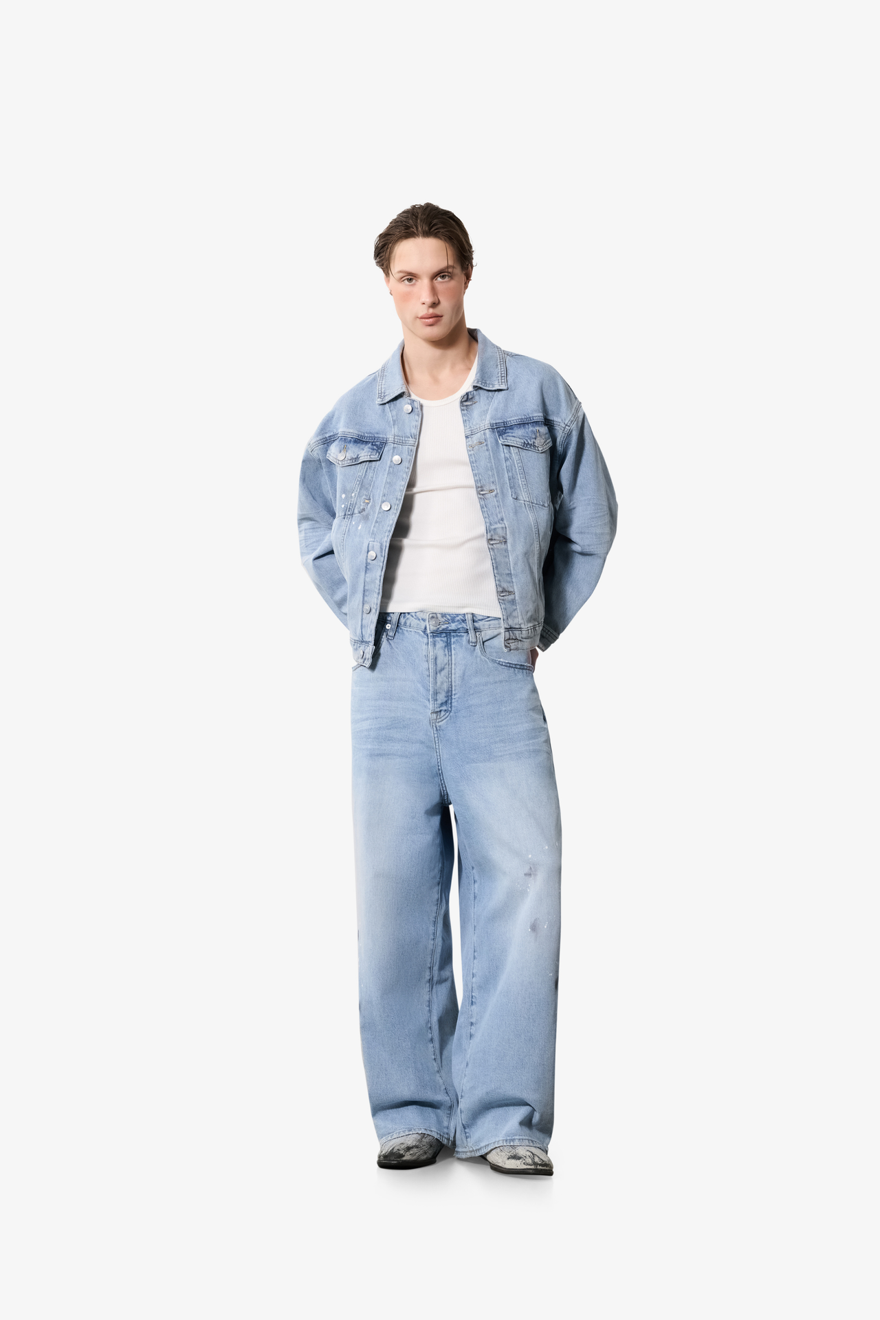 HEATMODE DENIM BAGGY PANTS